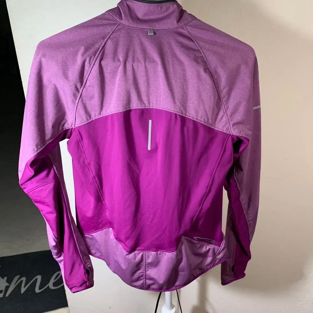 Nike Dri-Fit Long Sleeve Purple Zip Up Jacket Size M Lightweight Running